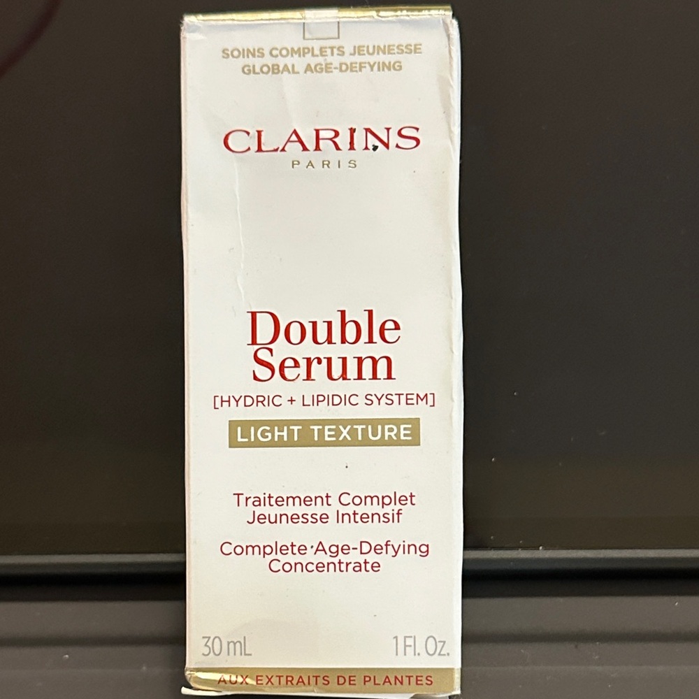 Clarins Double Serum Light Texture - Cream & Red Packaging